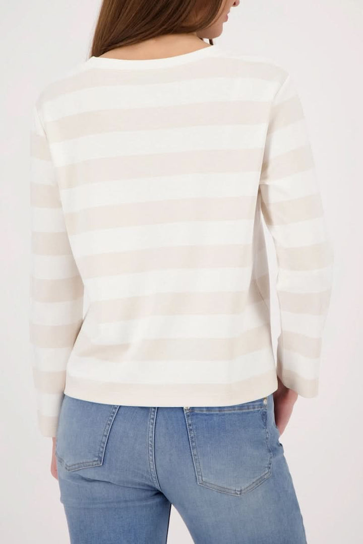 Striped T-shirt with a slogan