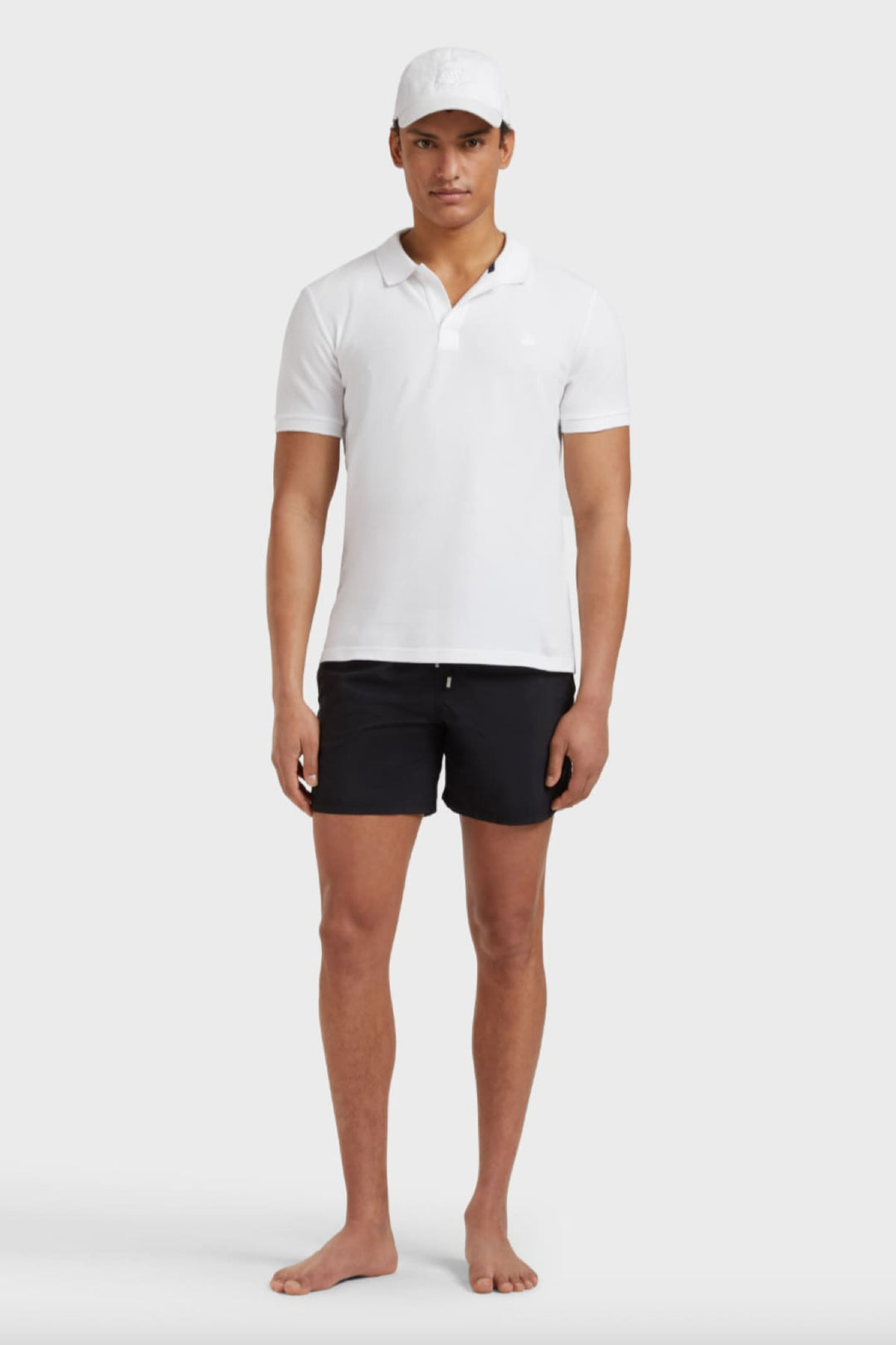 Front view of a solid blue Vilebrequin men&