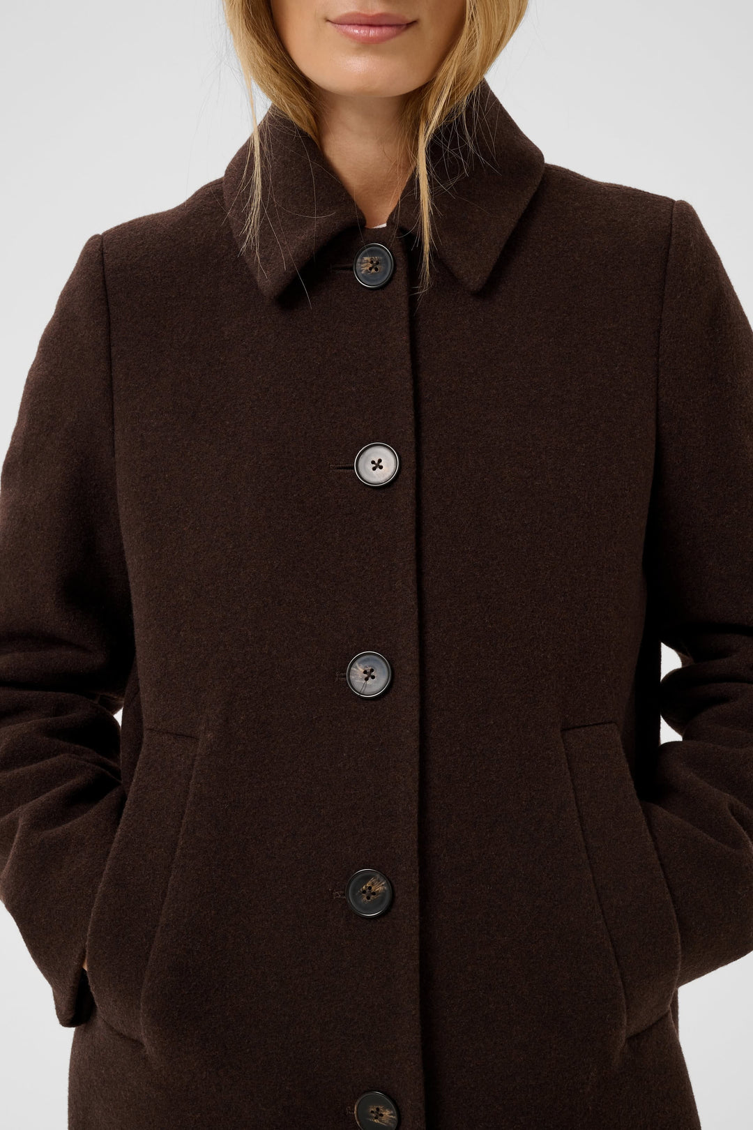 Kamillas long wool-blend coat for women by Part Two