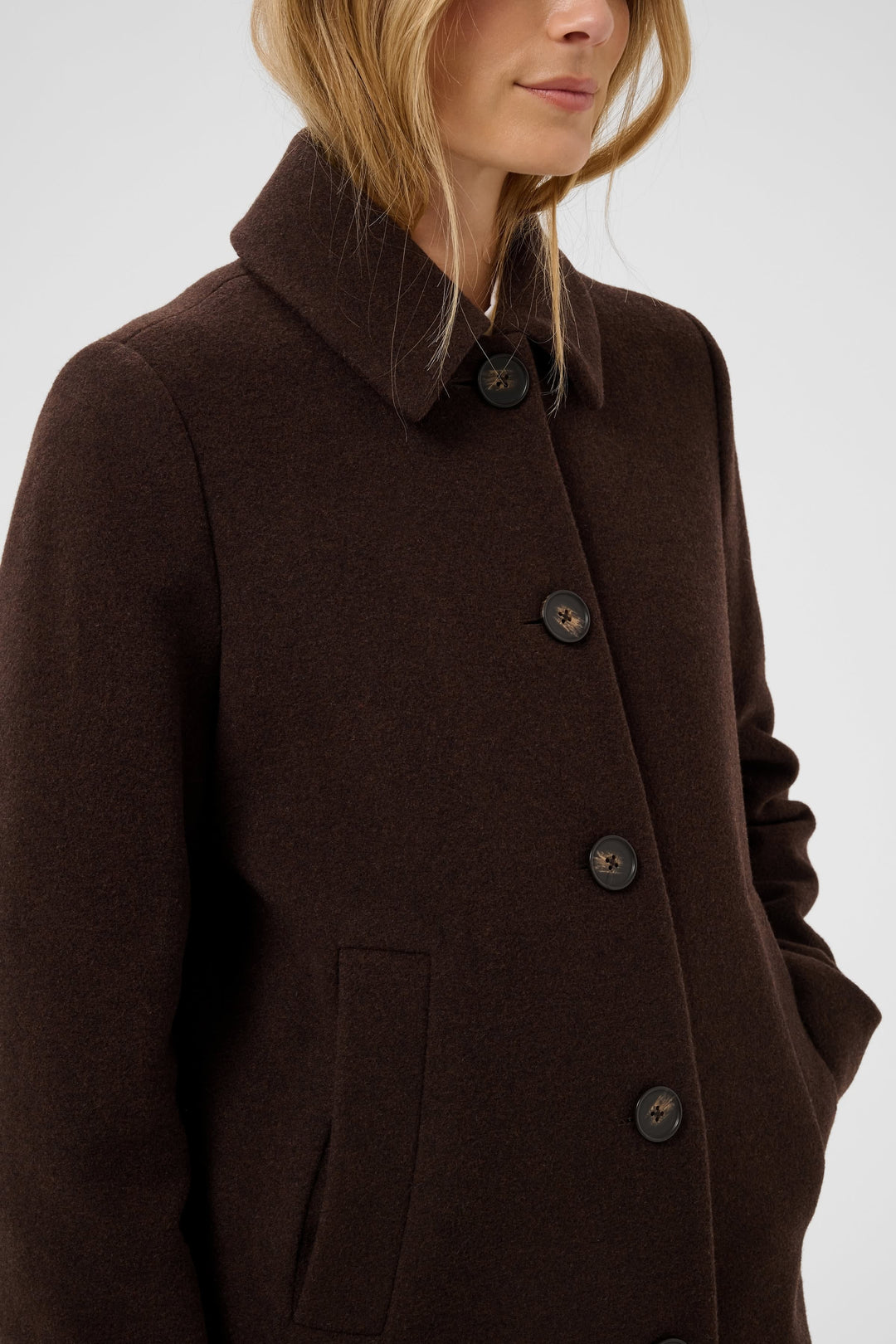 Kamillas long wool-blend coat for women by Part Two