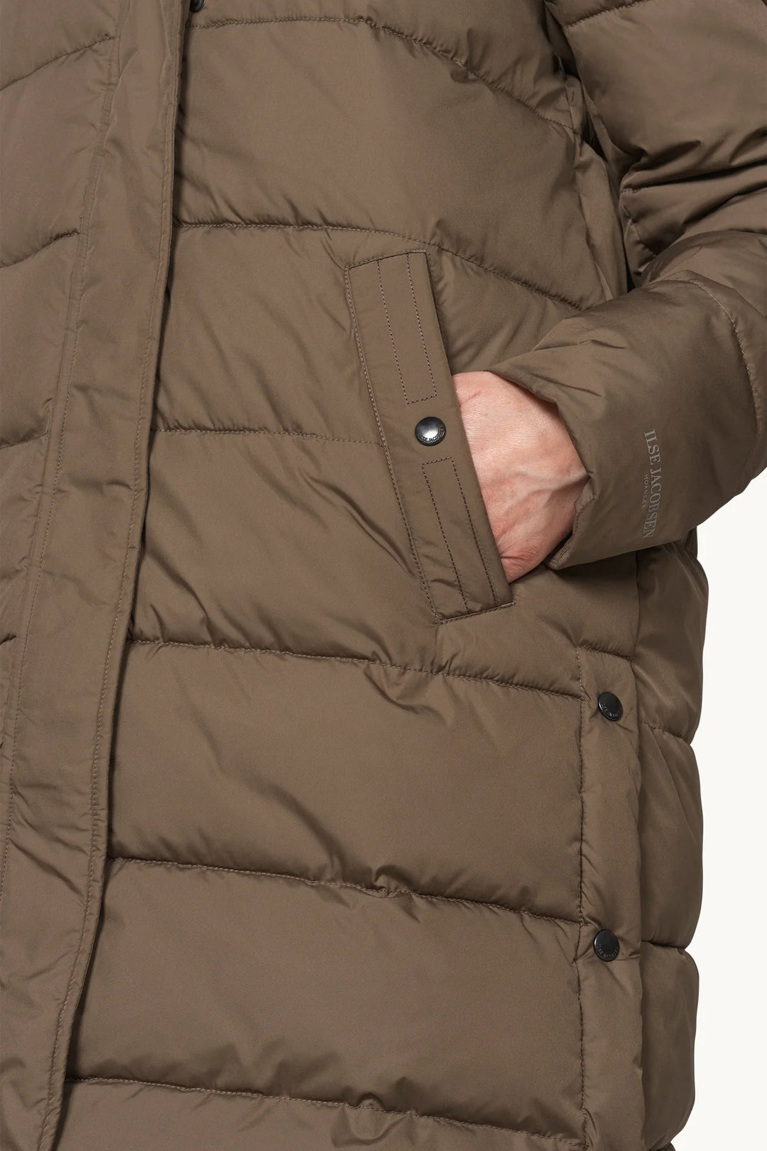 Manteau d’hiver matelassé long à capuchon