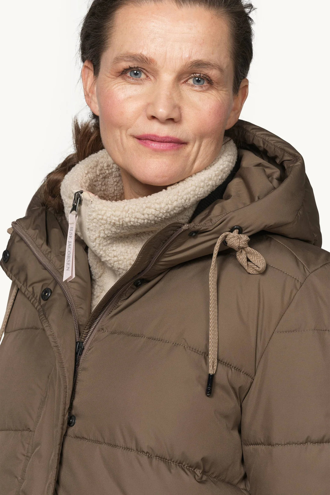 Manteau d’hiver matelassé long à capuchon