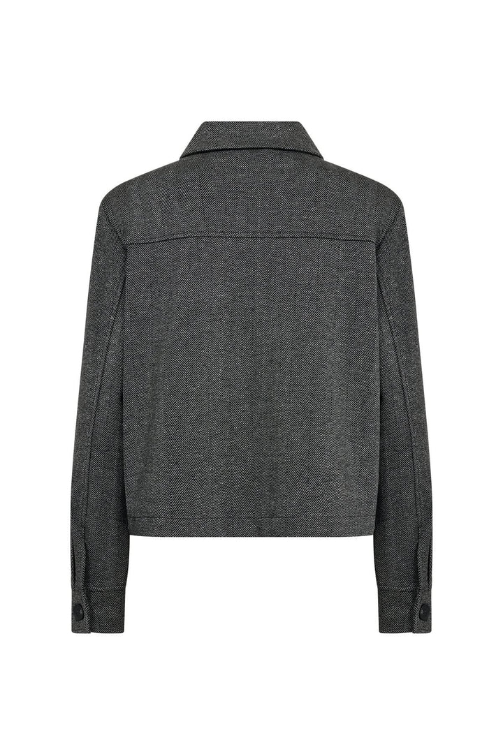 Hebe short herringbone-pattern blazer 