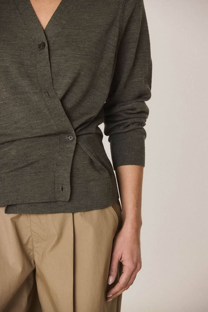 Cardigan à effet croisé