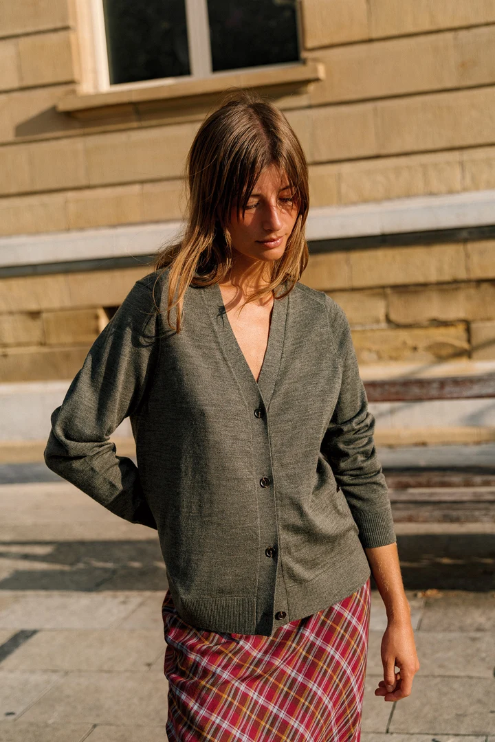 Cardigan à effet croisé
