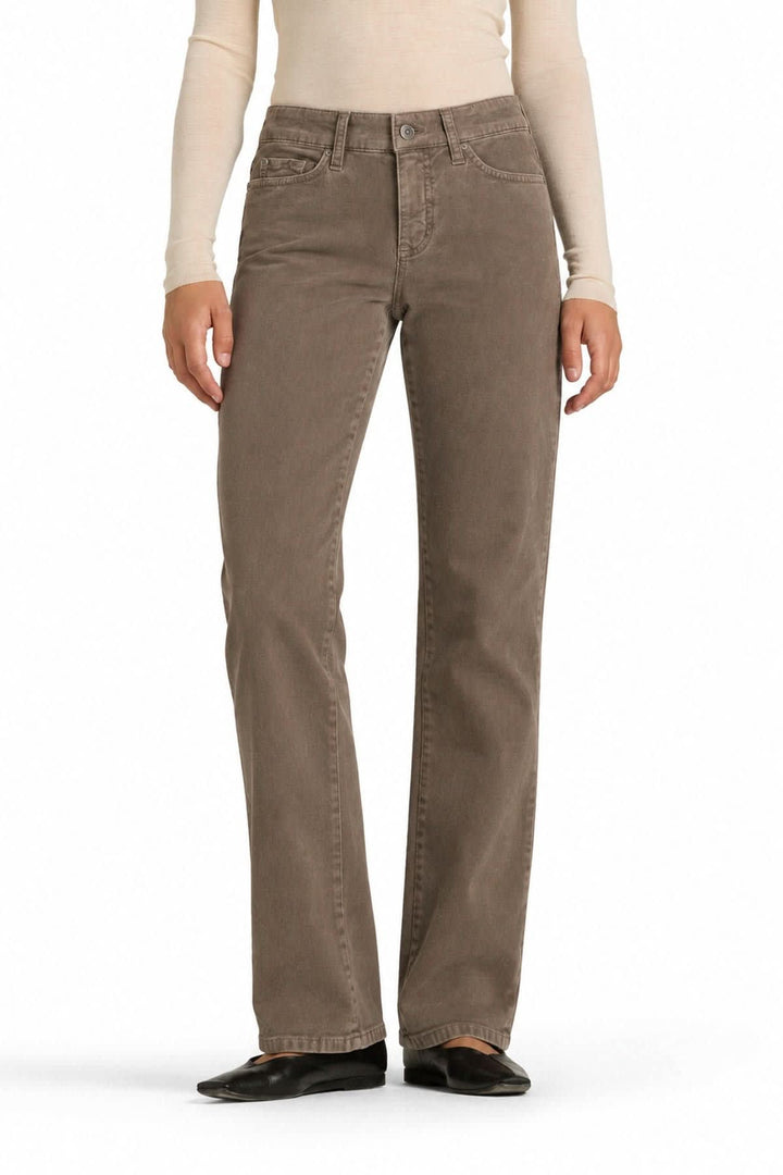 Pantalon droit en velours fin vue de face pour femme Cambio