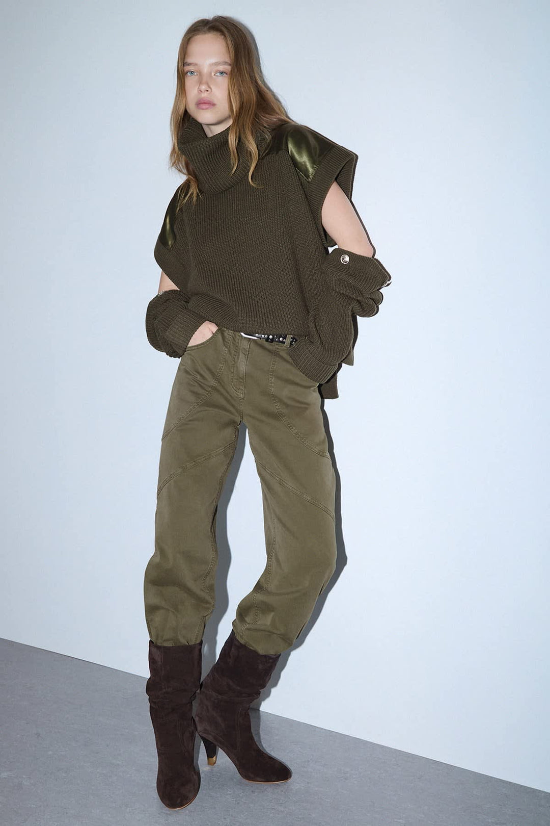 Pantalon habillé à coutures structurées pour femme liujo
