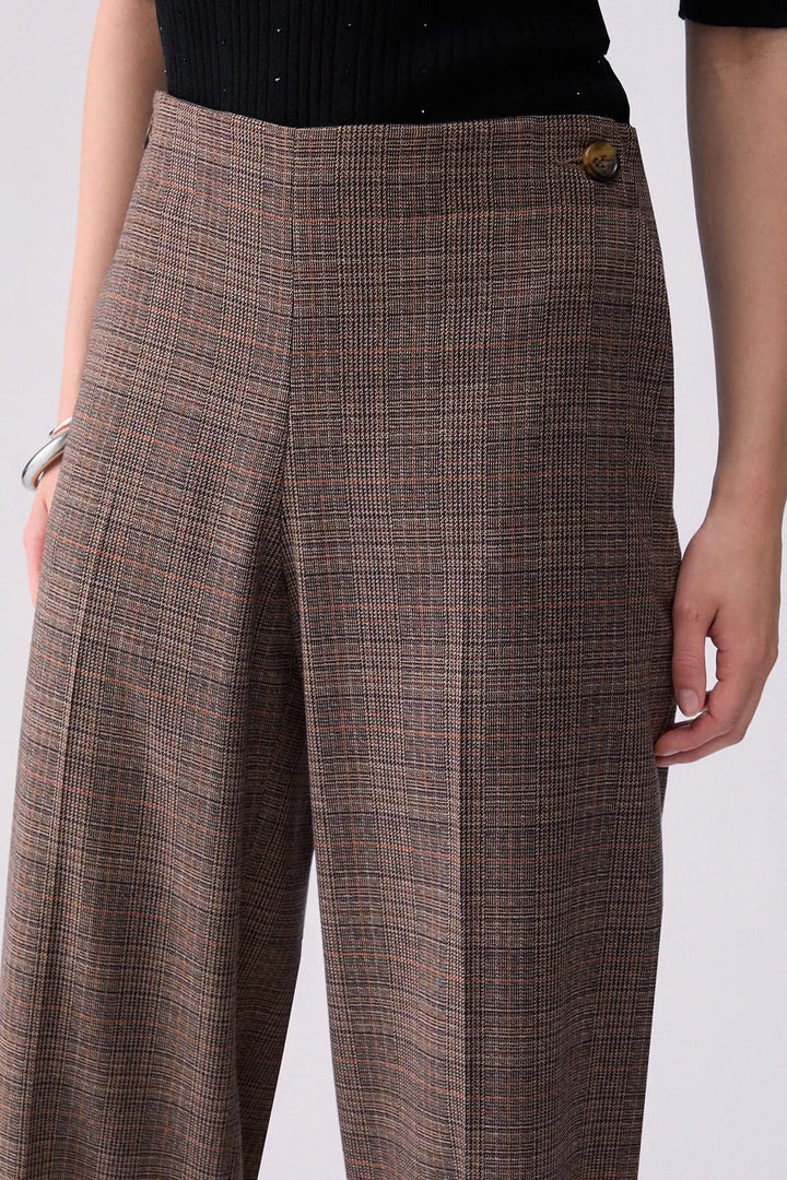 Pantalon habillé à jambe large pour femme liujo