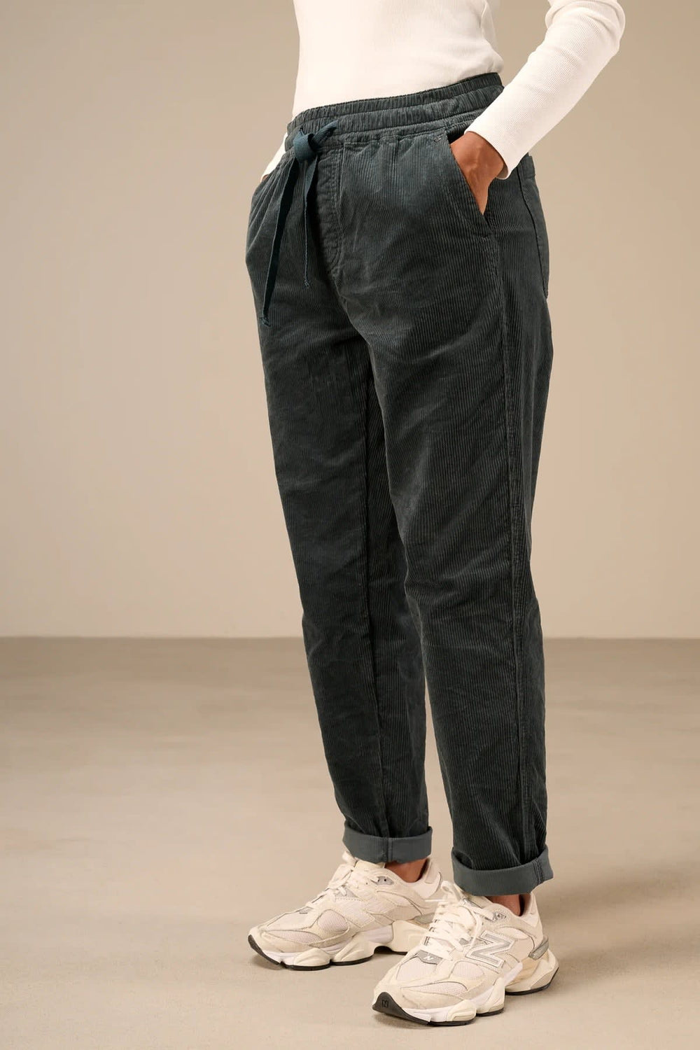 Nile women's corduroy jogger pants front view