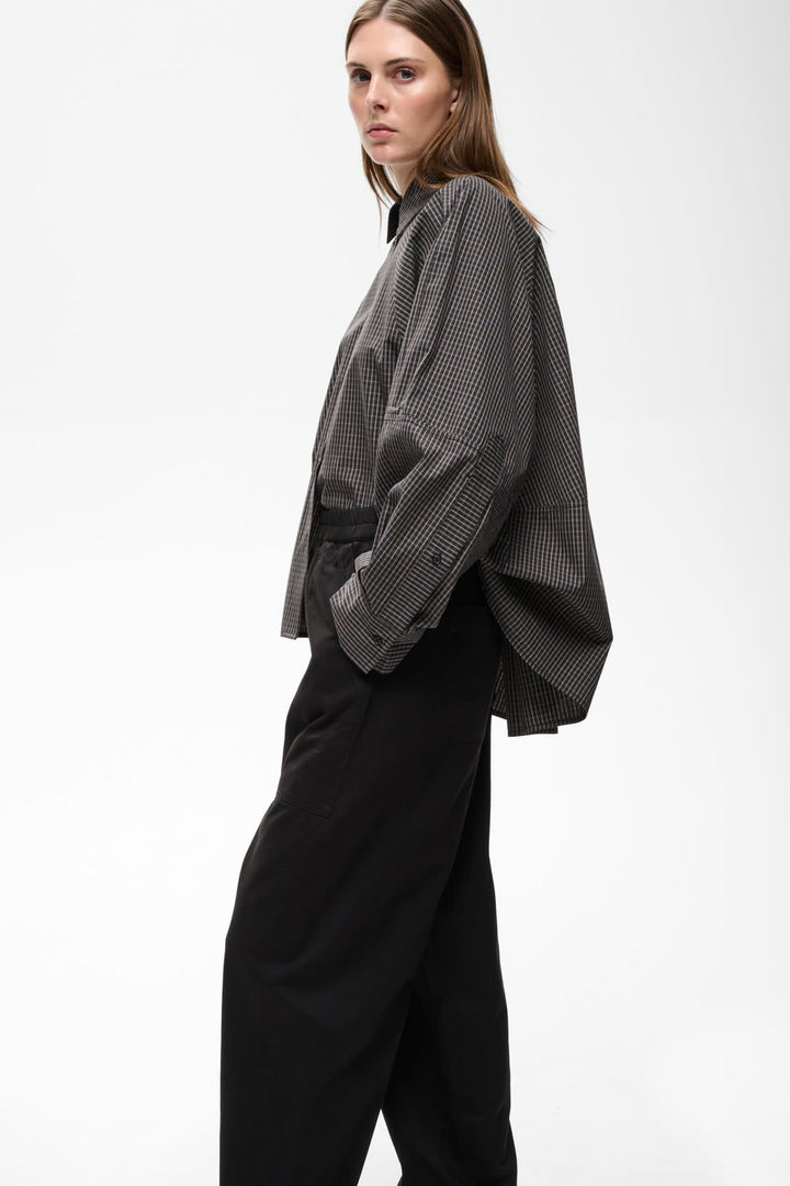 Front view dress pants Inwear gray woman Size elastic Haiko - Valérie Simon