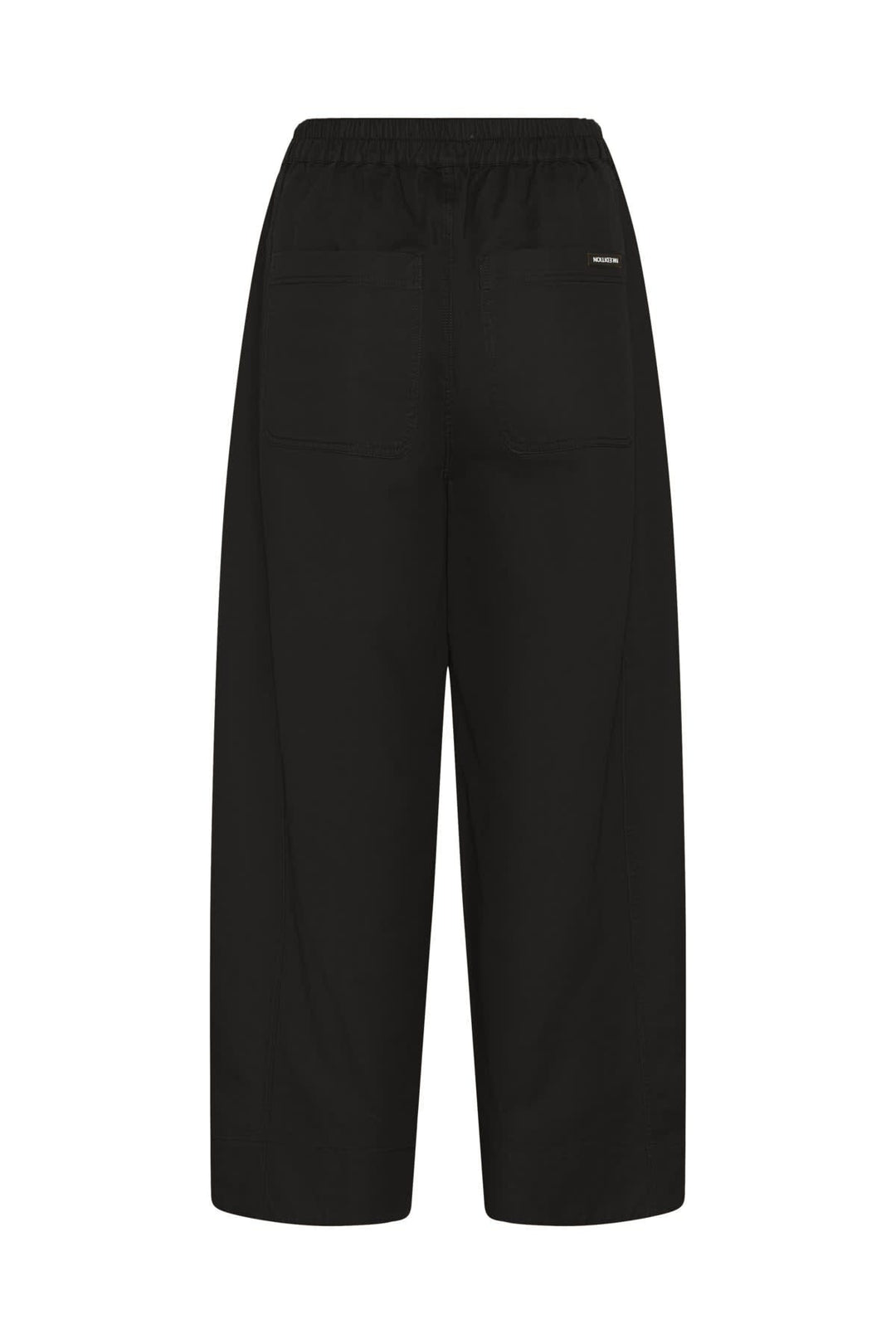 Front view dress pants Inwear for women black with elastic belt - Valérie Simon