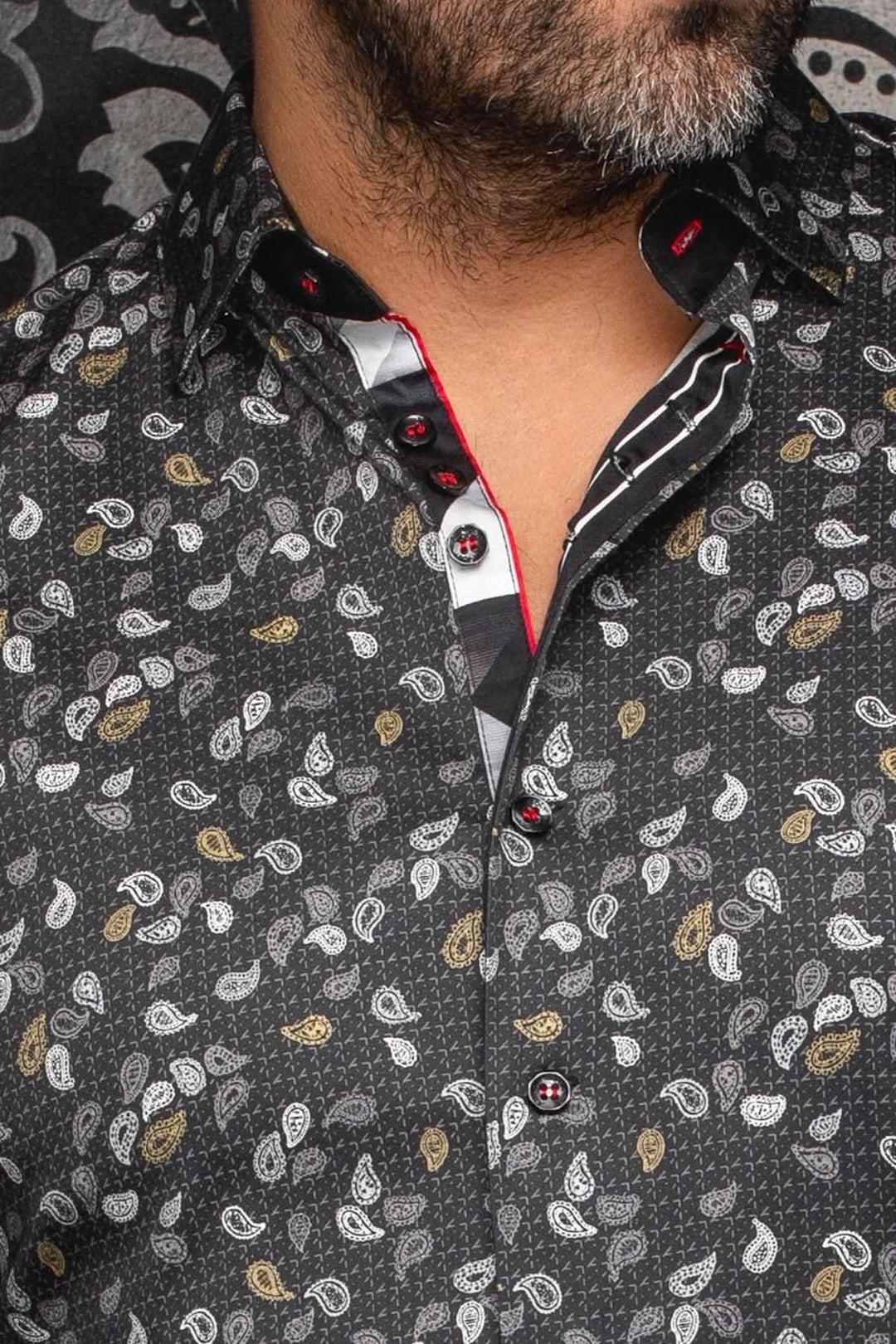 Modern cashmere-print casual shirt