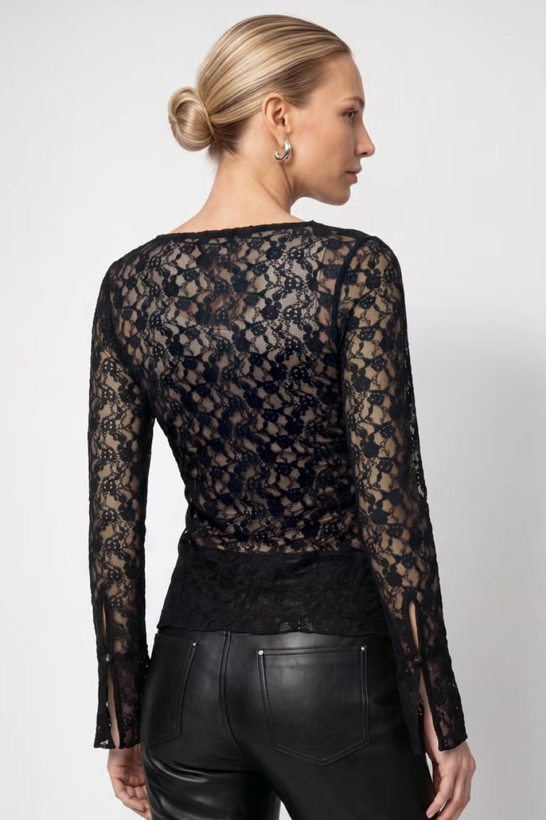 Lace top with bell sleeves 