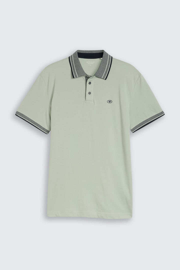 Front view of a blue short-sleeved Tom Tailor men&