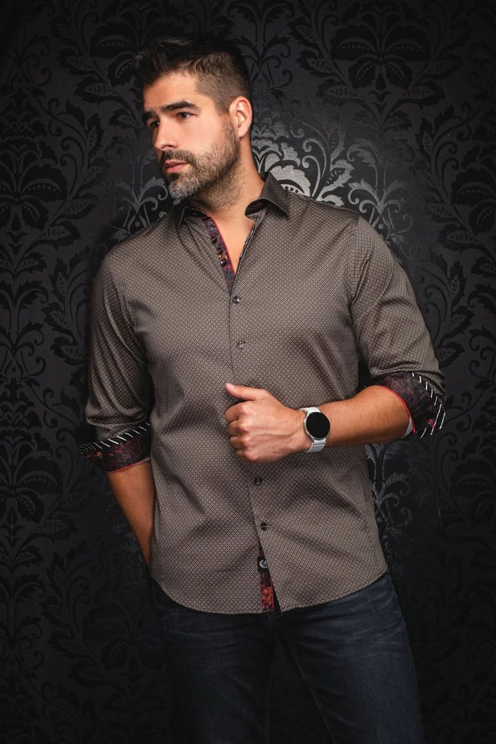 Bangalore Sport Shirt with Geometric Pattern