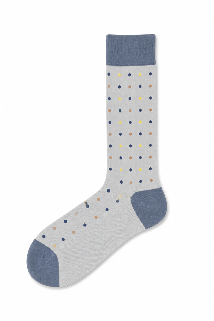 Dress socks with fine polka dots