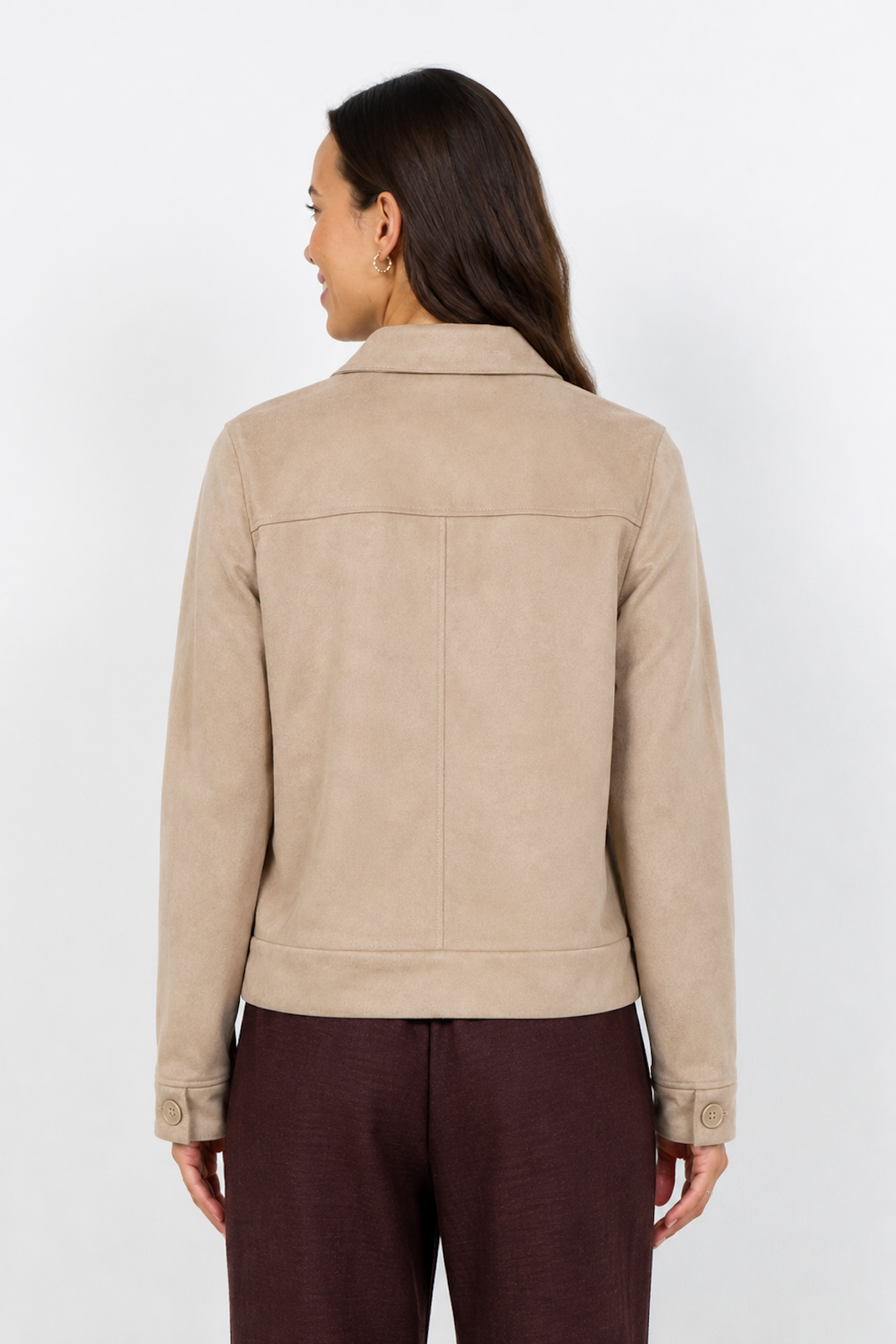 Hudda suede-effect jacket with patch pockets 