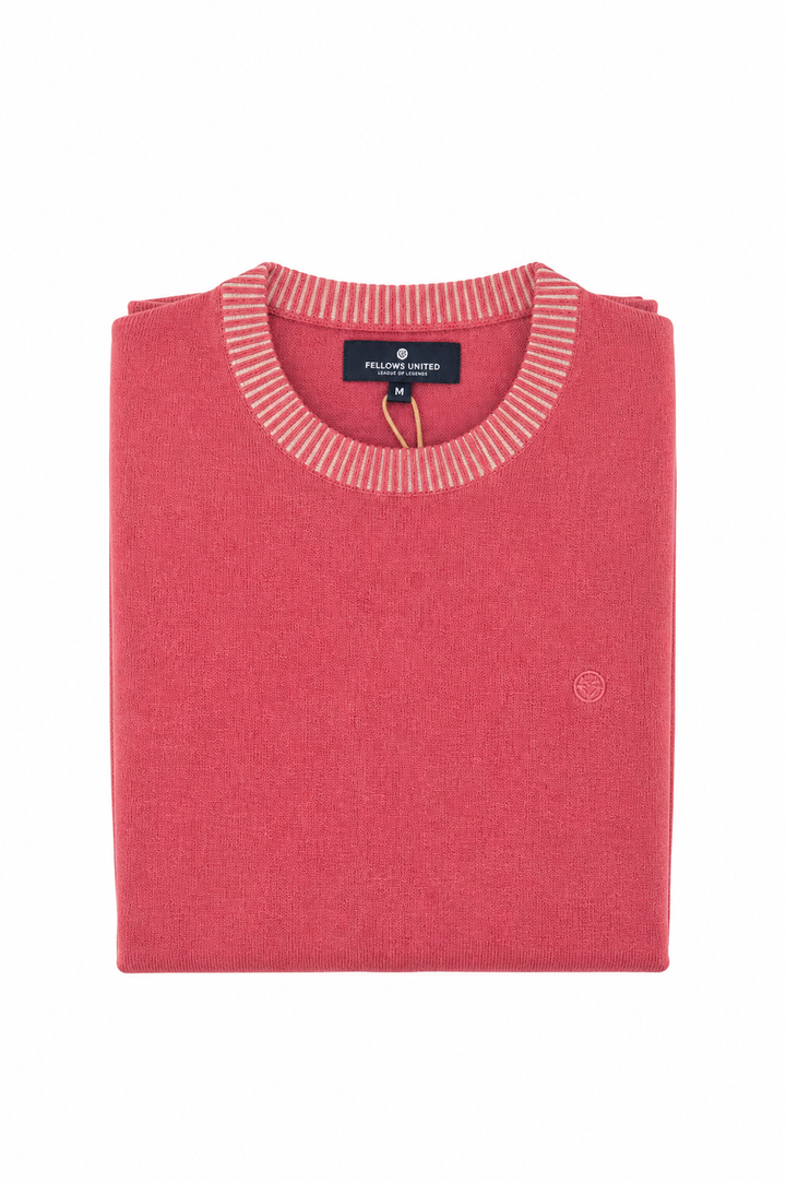 Sweater with a contrasting neckline