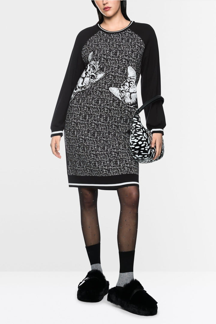 Robe courte à motif chat pour femme Marc Cain