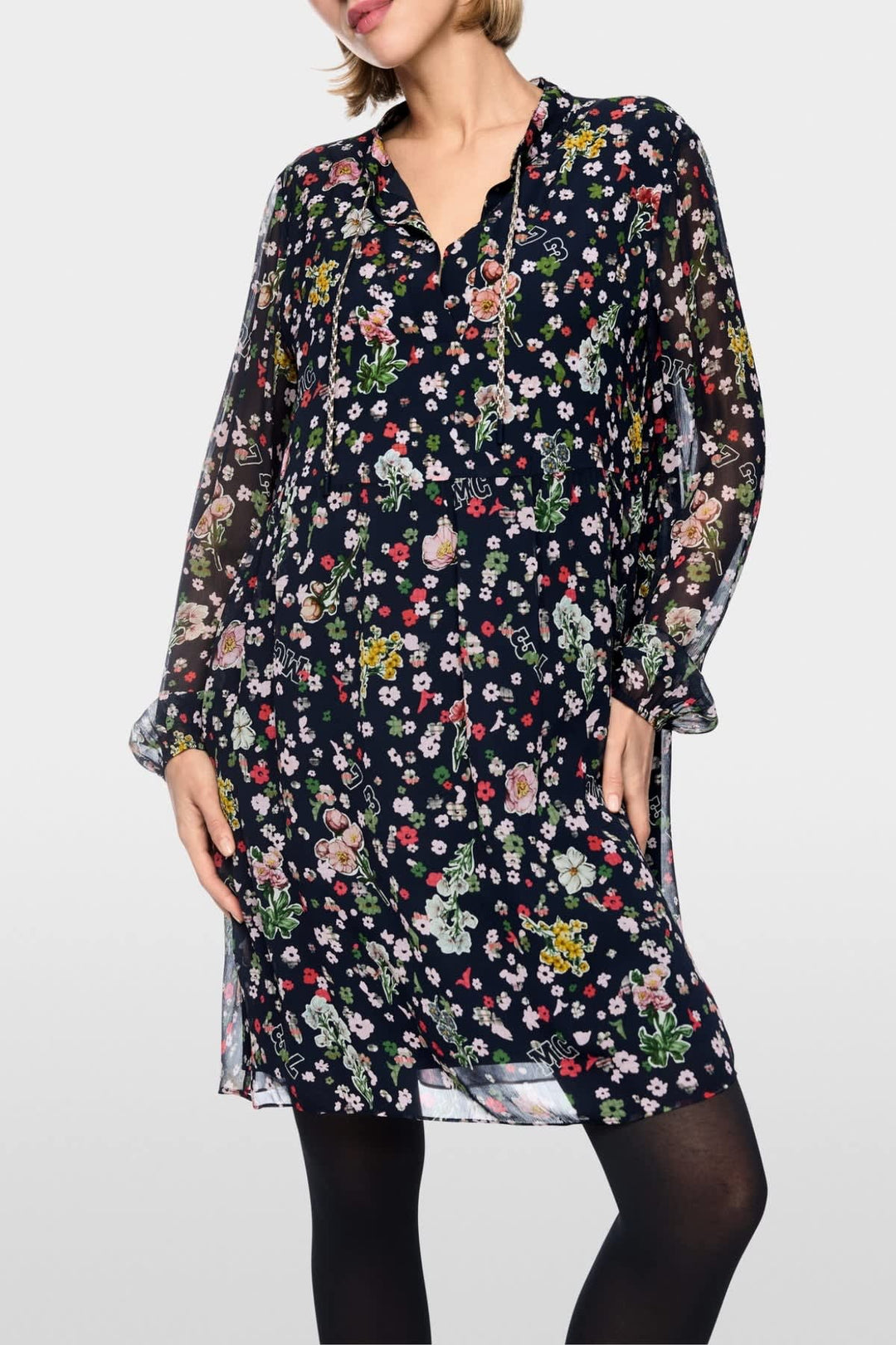 Short flowing floral-print dress for women Marc Cain