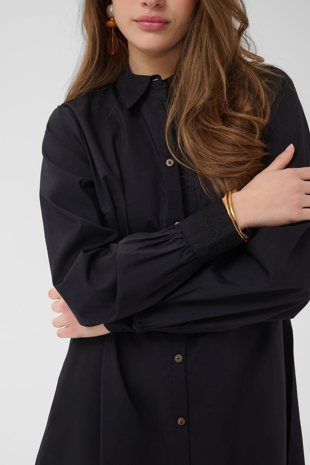 Vue détail robe Leli chemisier d&