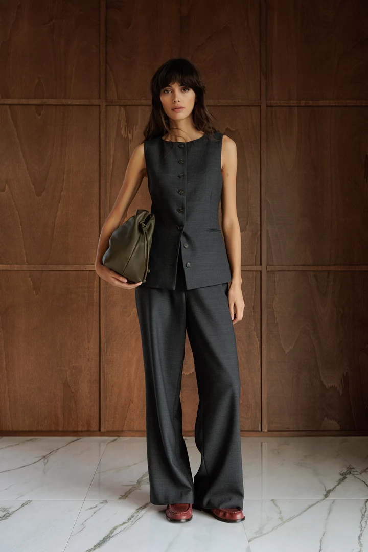 Veste sans manches style tailleur