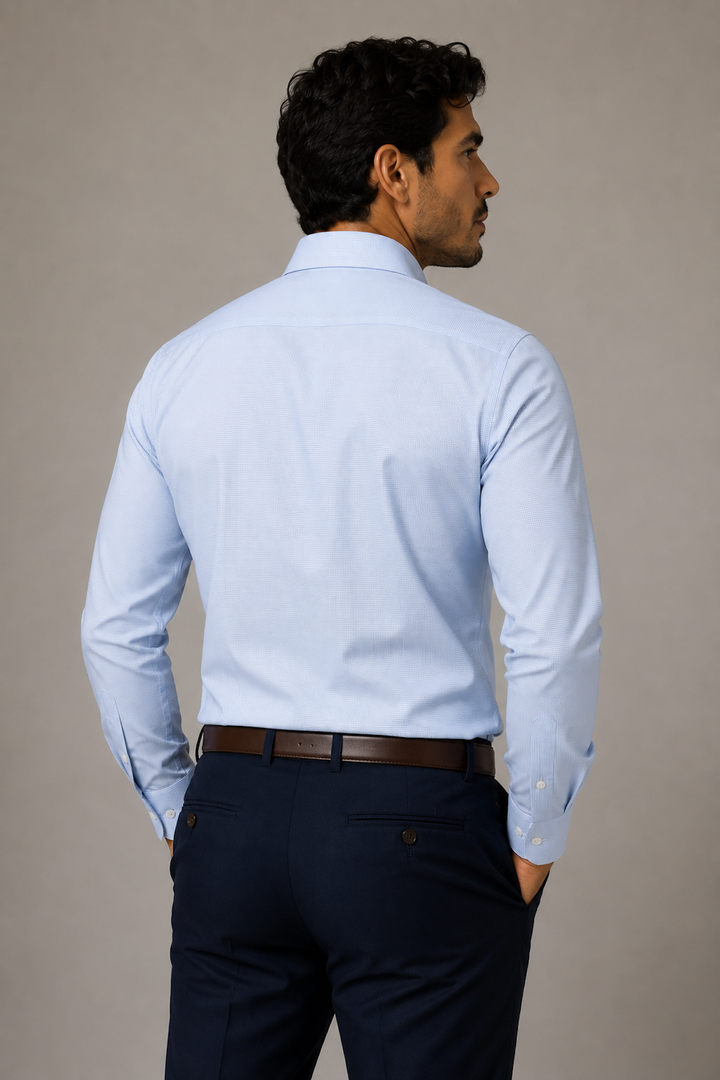 Micro-check dress shirt
