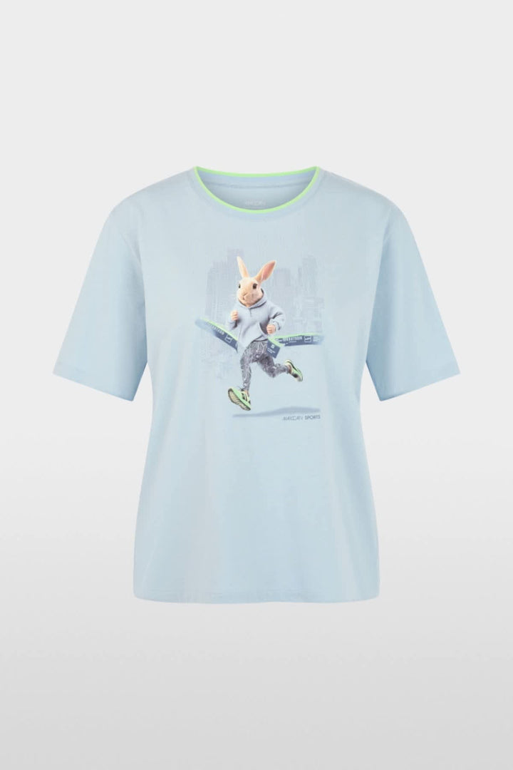 Vue de face t-shirt imprimé lapin Marc Cain pour femme blanc - Valérie Simon