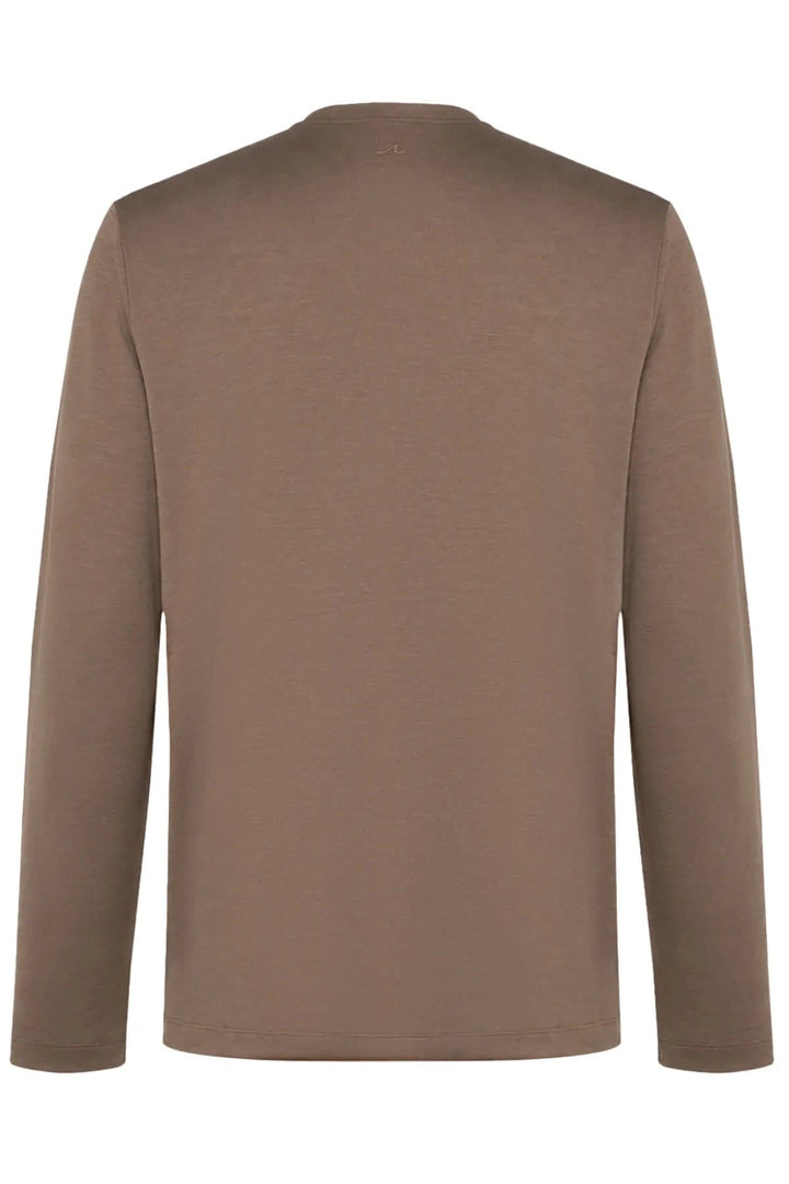 Vue de côté T-shirt manches longues Paul and Shark pour homme bleu avec logo distinctif - Valérie Simon