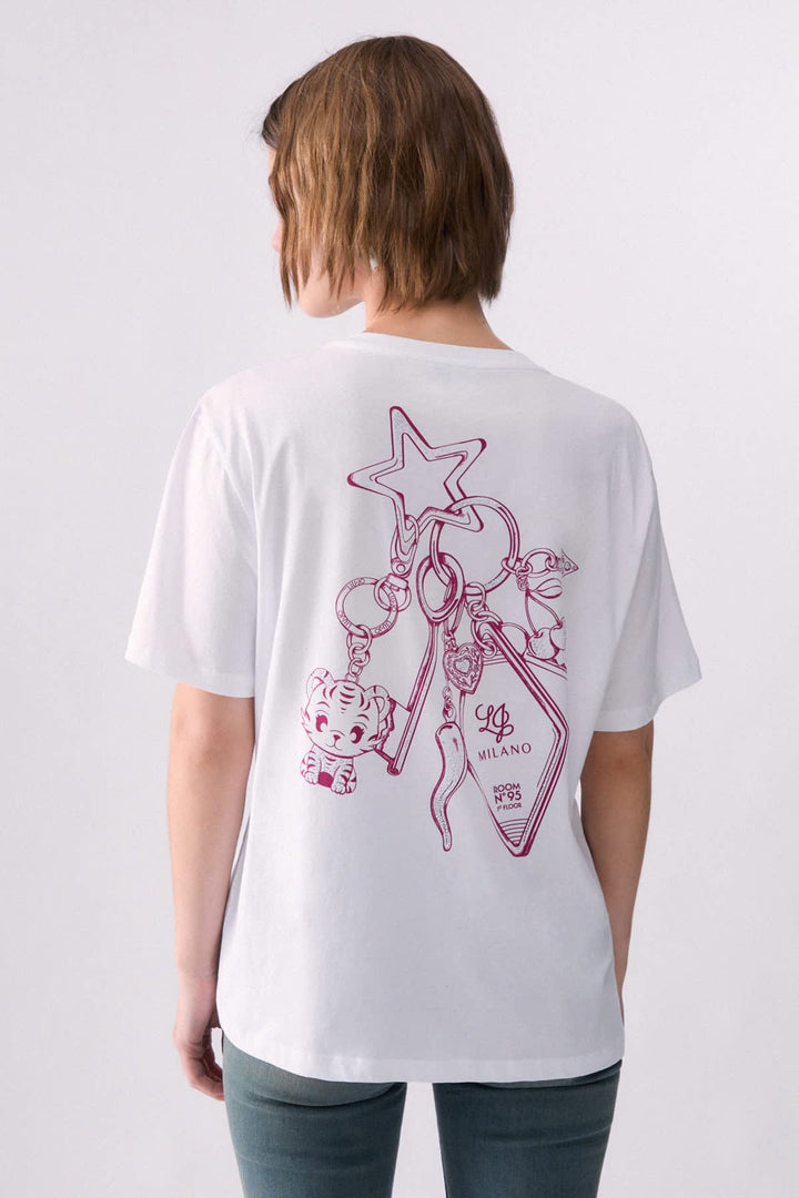 T-shirt à motif tigre pour femme liujo