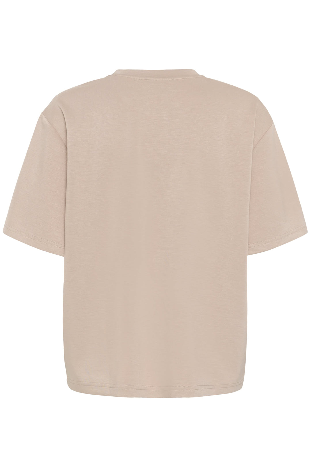 T-shirt Femme blanc avec inscription perlée, vue de face Kaffe - Valérie Simon