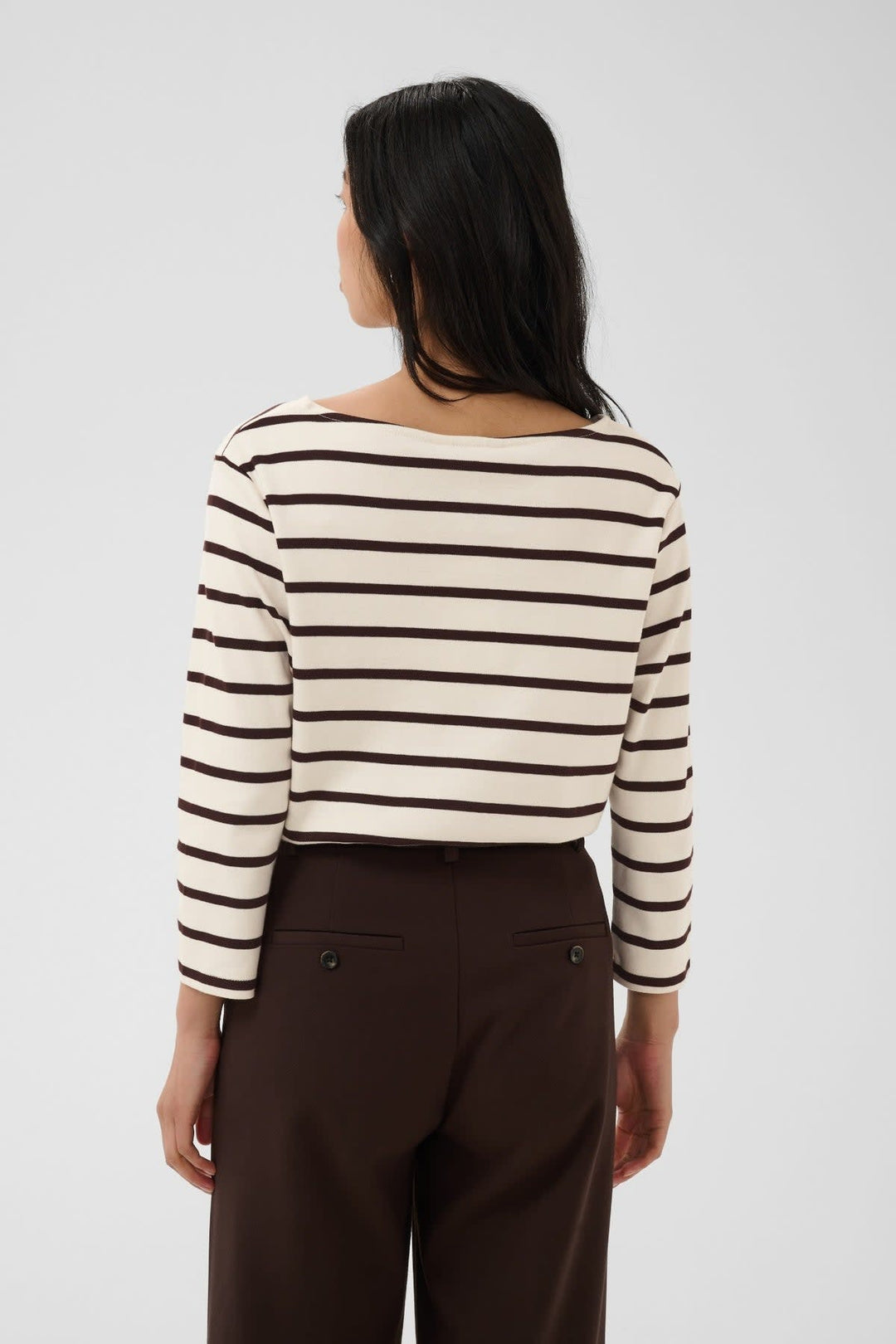 Nela sailor front view Part Two for women with blue and white stripes - Valérie Simon