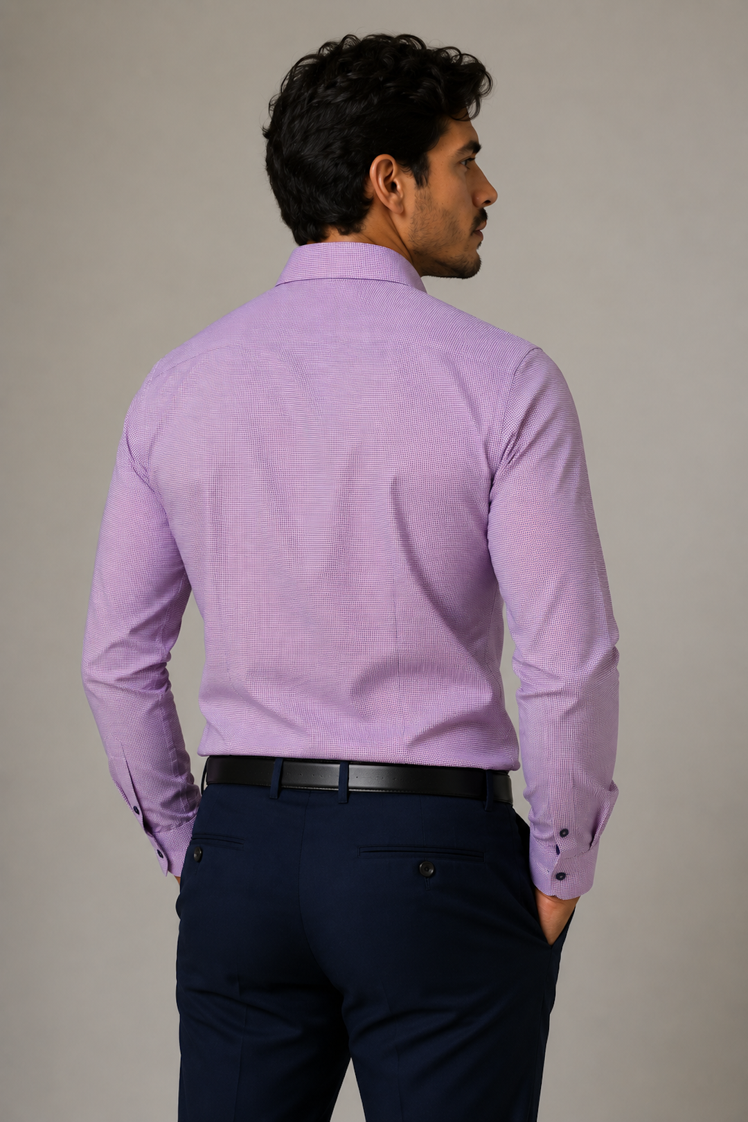 Formal shirt with a micro pattern