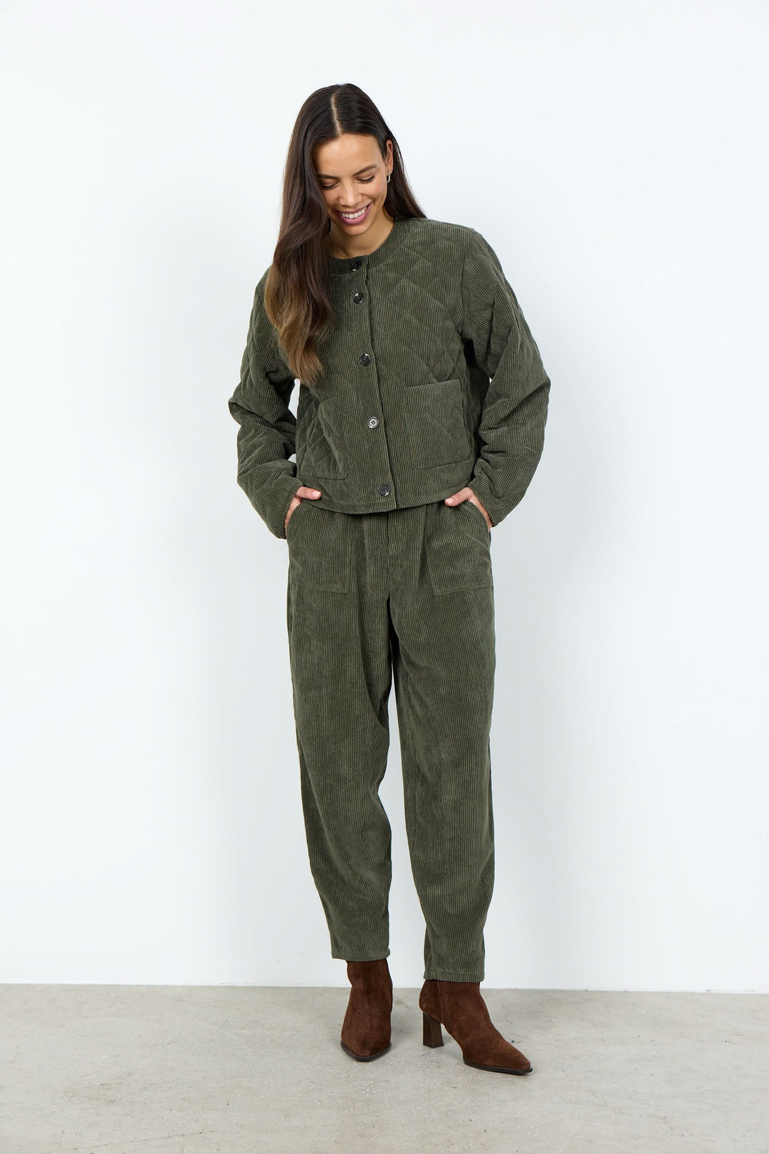 Bindi short corduroy coat 