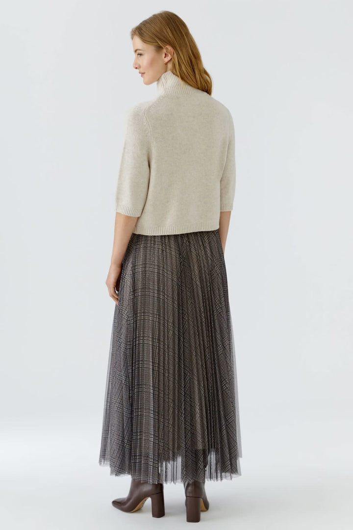 Tricot à col montant et manches mi-longues pour femme Oui