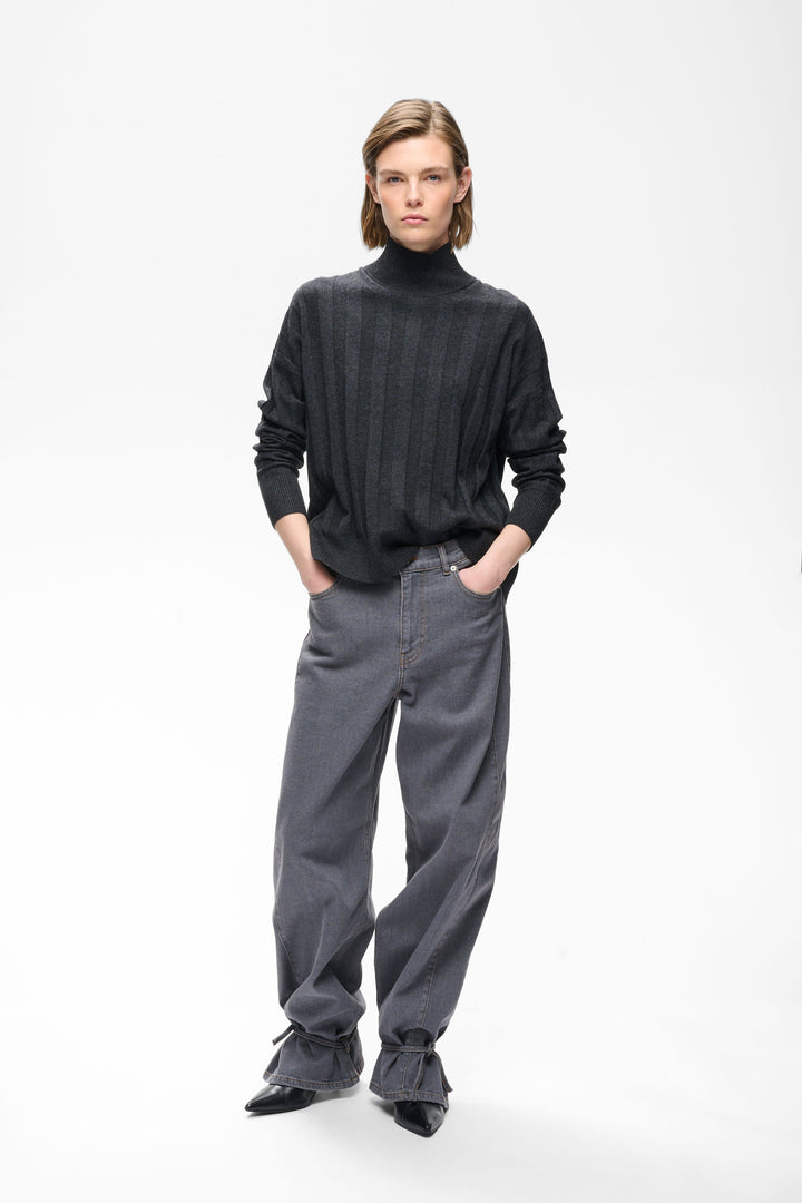 Tricot à col roulé côtelé Tessi vue de face pour femme Inwear