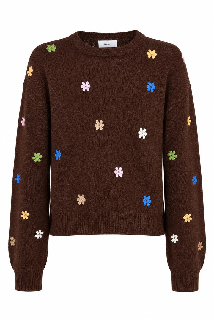Tricot à fleurs brodées pour femme Numph