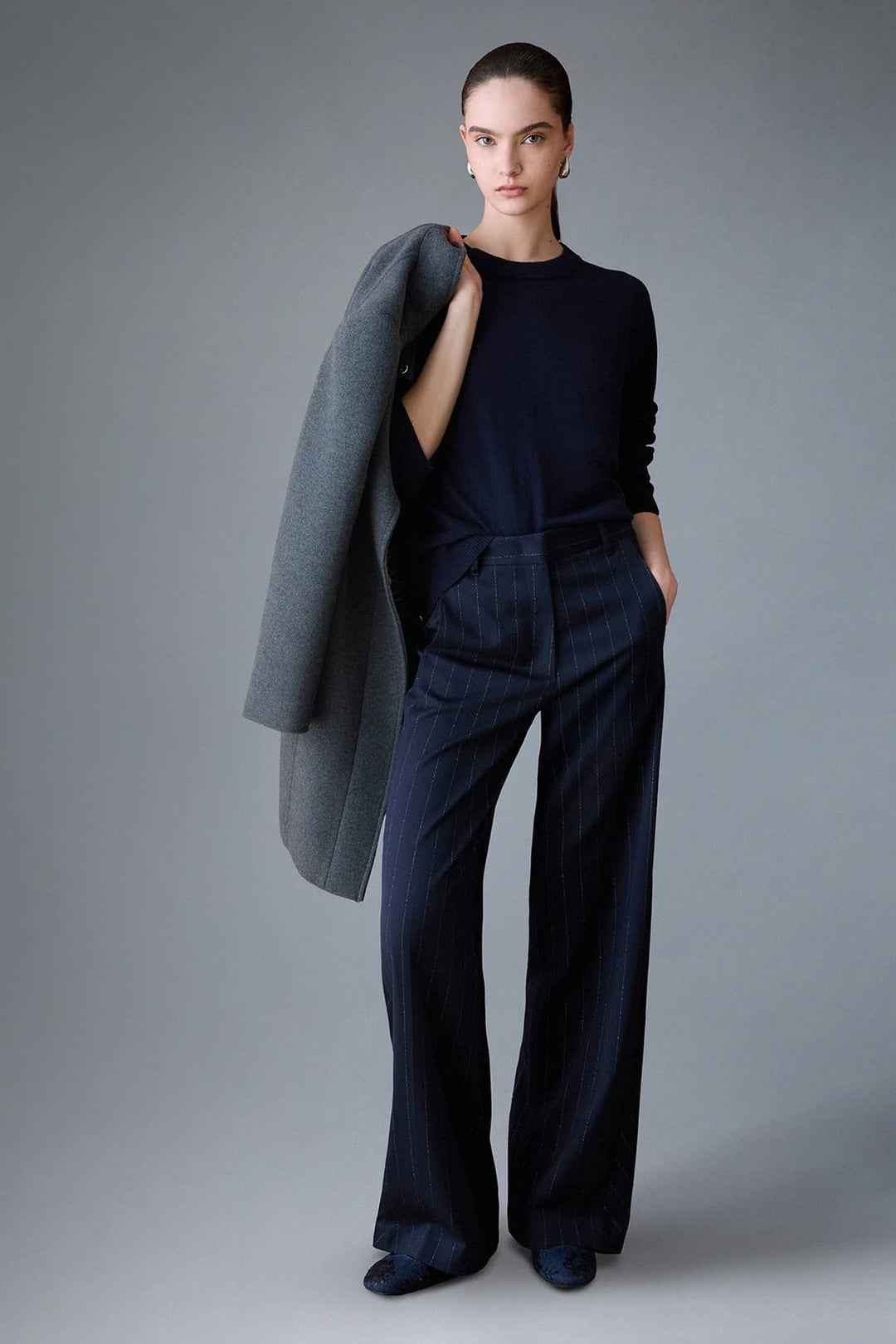 Tricot classique à encolure ronde pour femme liujo