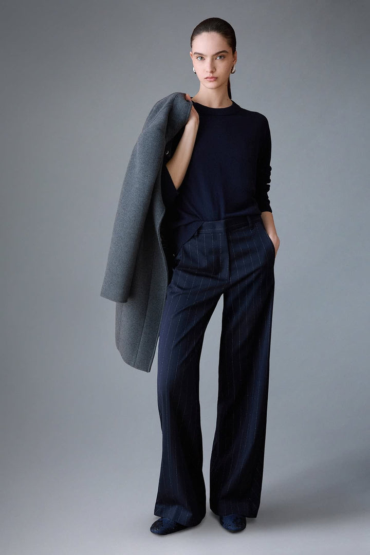 Tricot classique à encolure ronde pour femme liujo