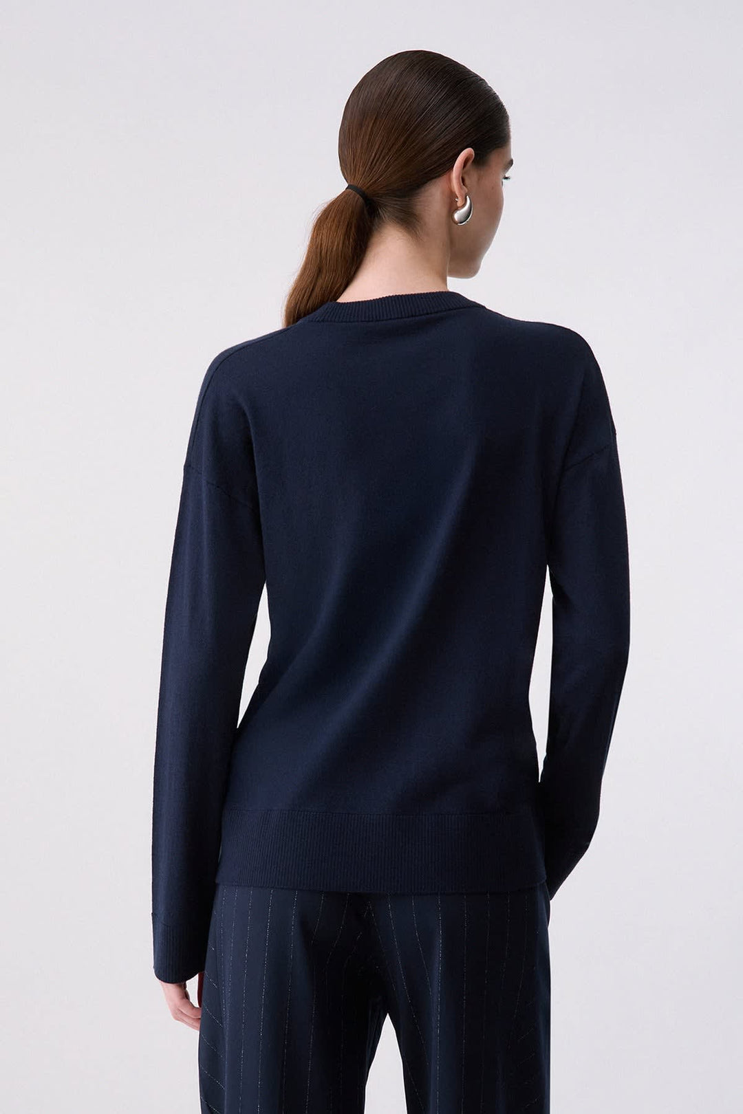Tricot classique à encolure ronde pour femme liujo