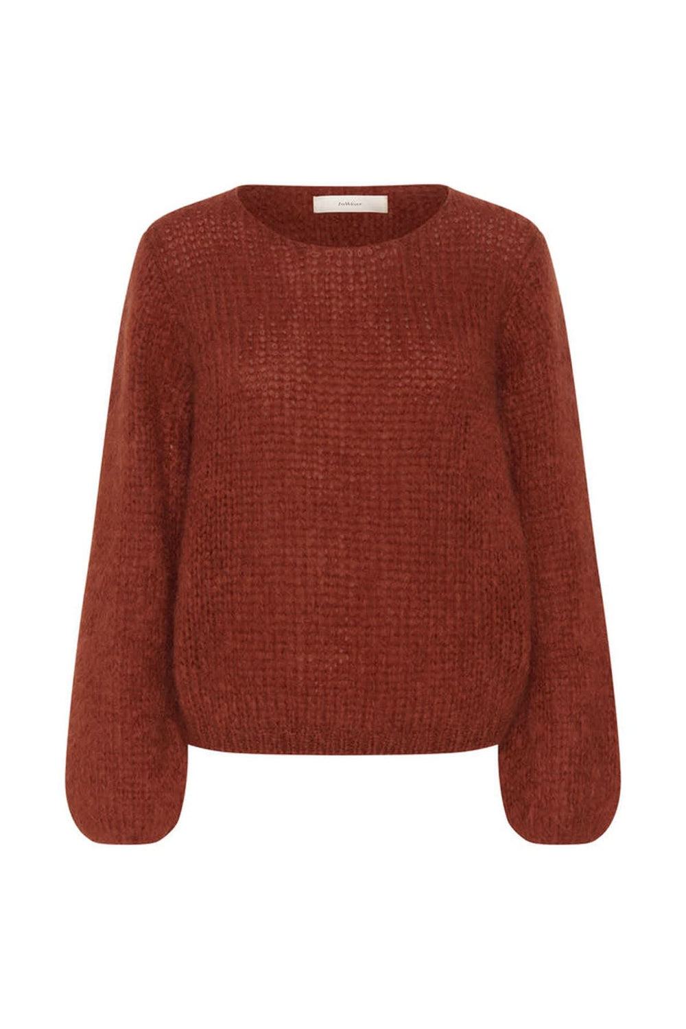 Detailed view of the fluffy knit Inwear in black with a soft texture for women - Valérie Simon