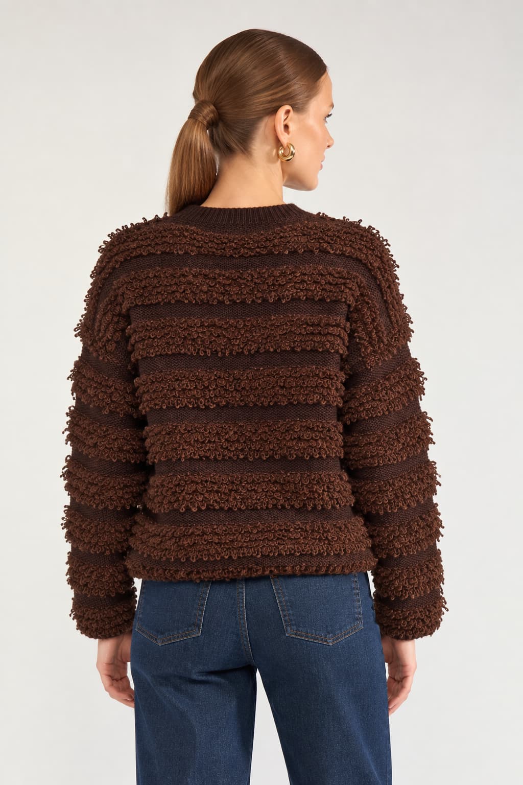 Tricot texturé à encolure ronde pour femme Numph