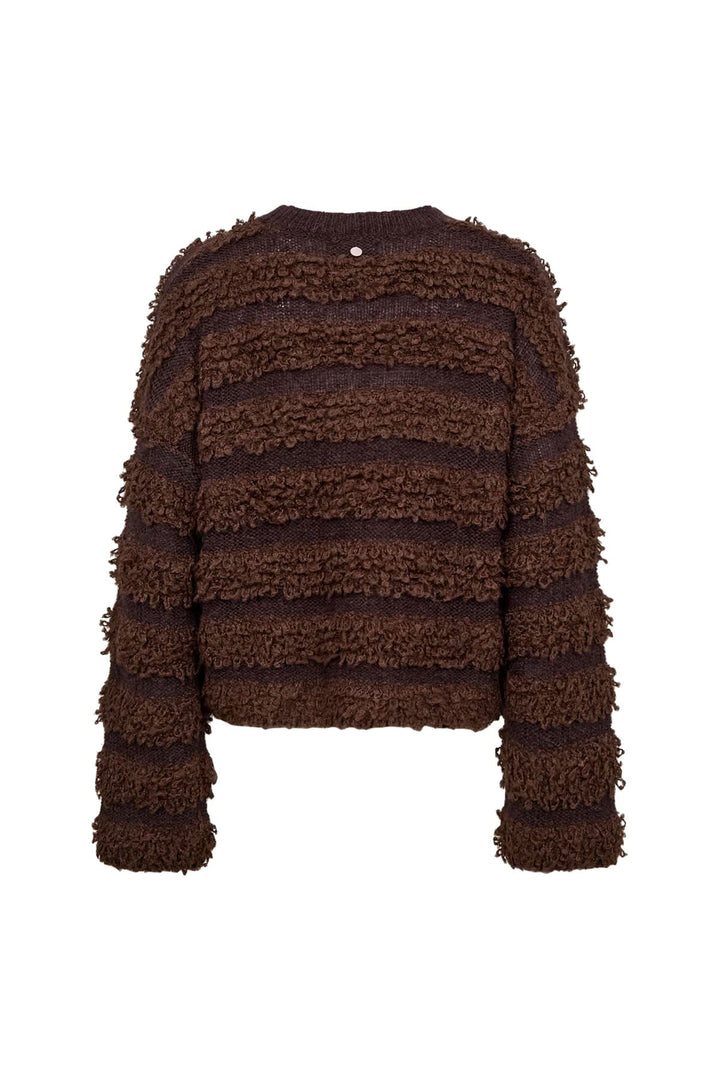 Tricot texturé à encolure ronde vue de face pour femme Numph