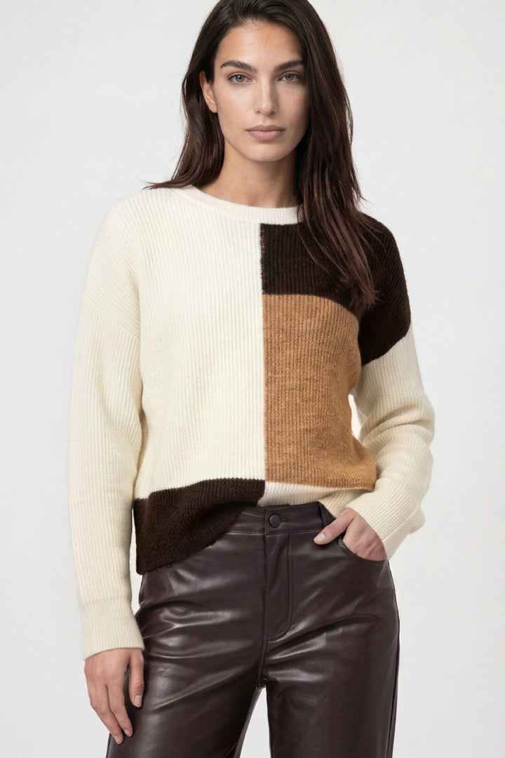 Colour-block knit