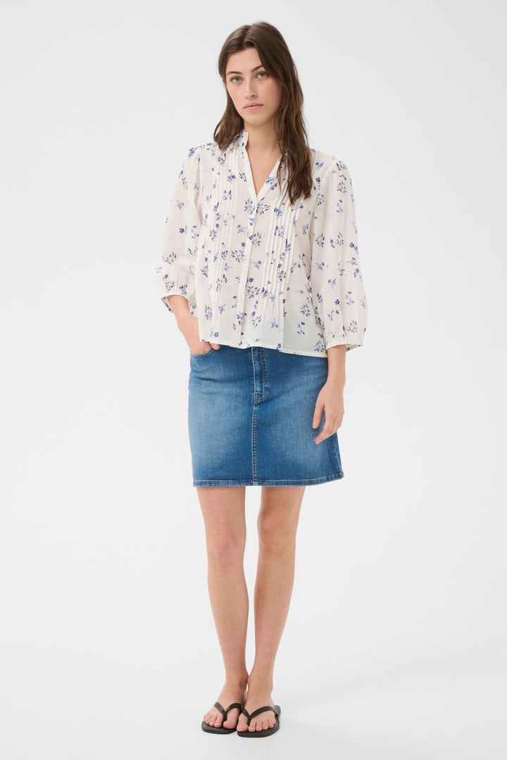 Brith Floral Print Flowy Blouse