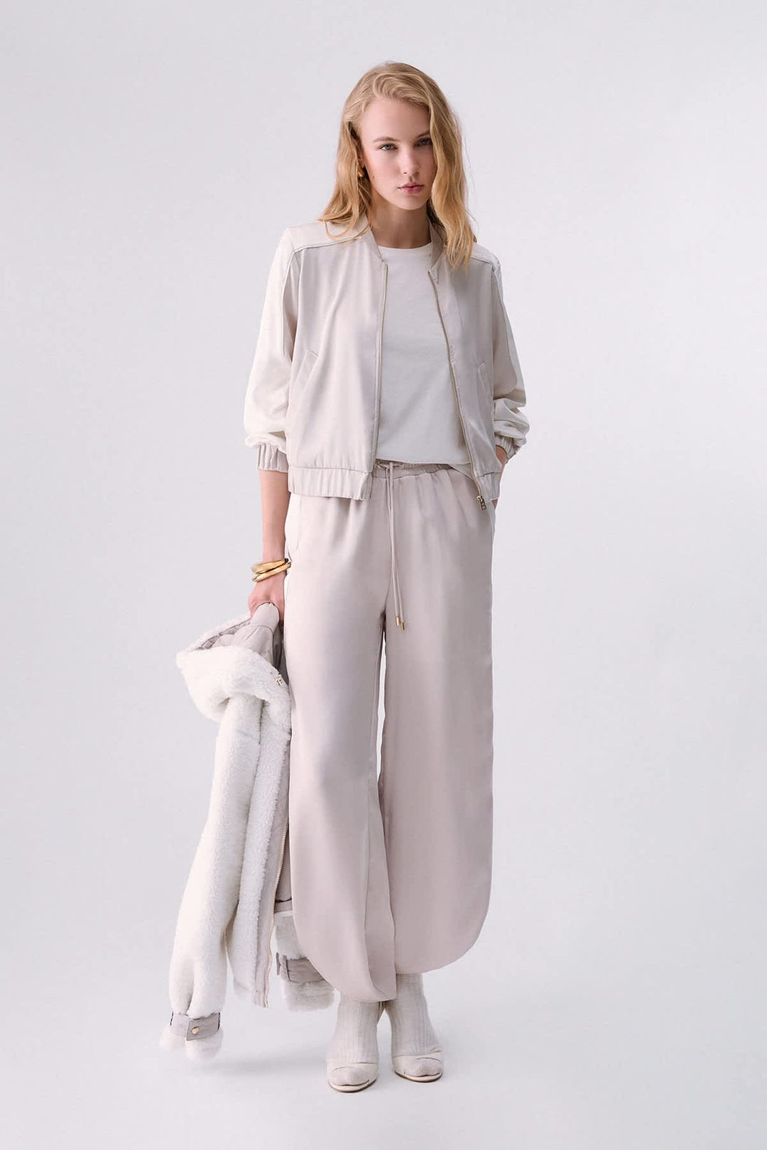 Veste bomber à manches longues pour femme liujo