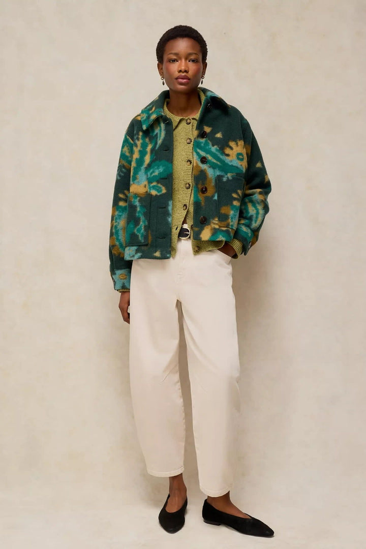 Veste courte à imprimé abstrait pour femme White Stuff