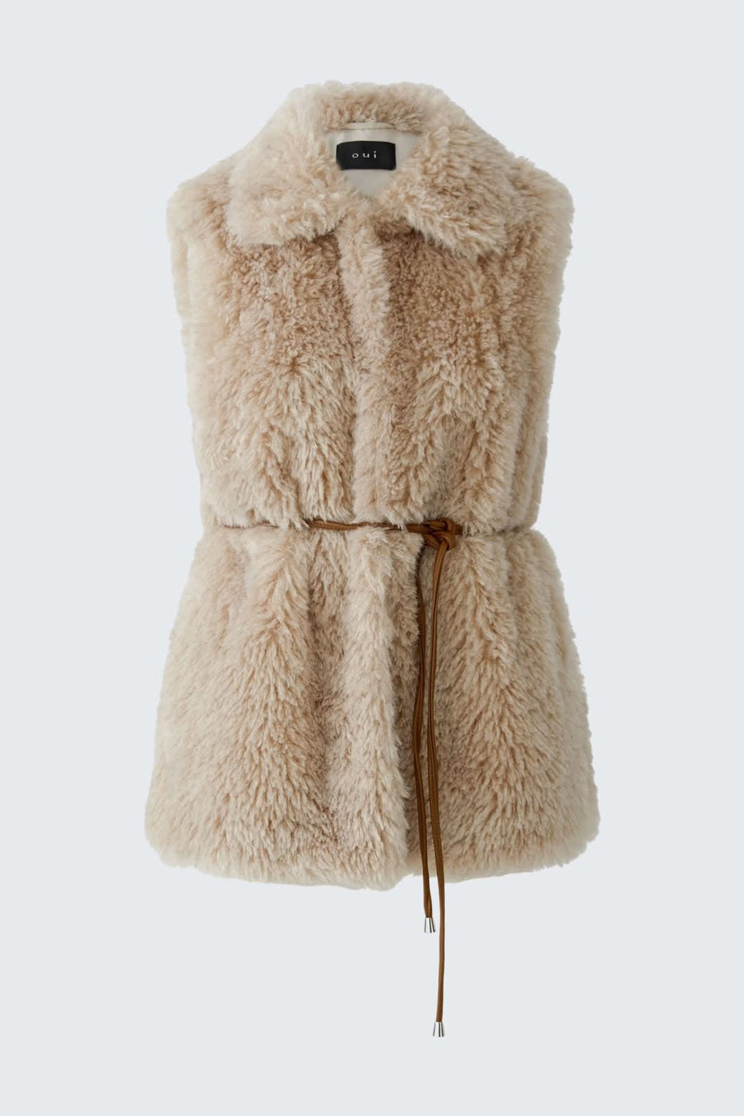 Veste sans manches en fausse fourrure pour femme Oui