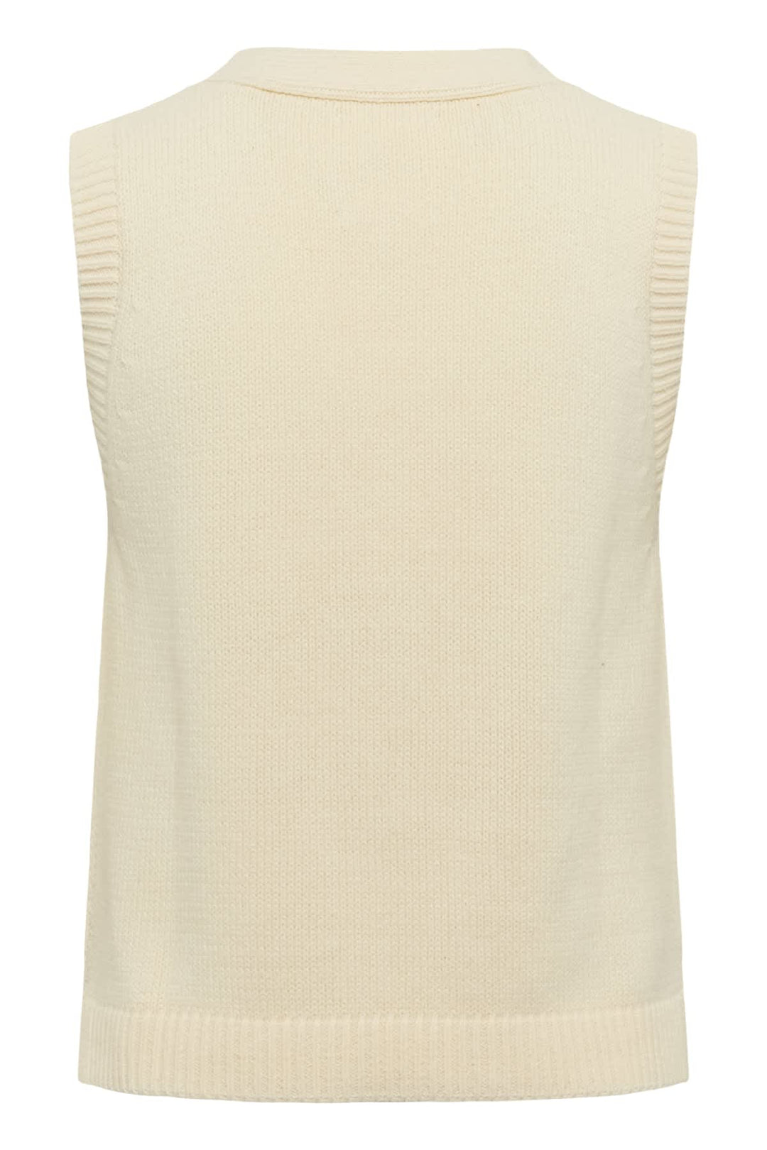 Front view sleeveless jacket Part Two light gray twisted braid - Valérie Simon