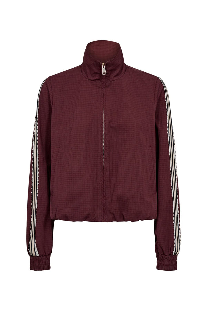 Veste sportive à bandes contrastantes vue de face pour femme Numph